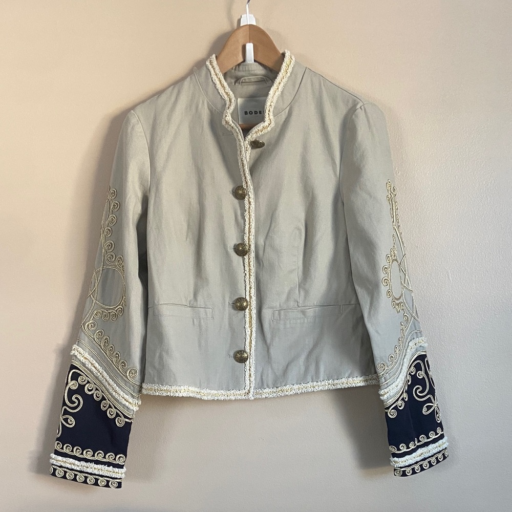 Boden Greenwich Military Embroidered Jacket Size 4 - Picture 3 of 12